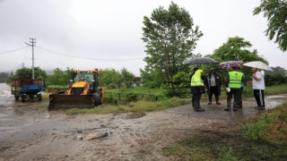 Aşırı kuvvetli yağışa Sakarya Büyükşehir Belediyesinden anında müdahale