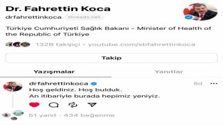 Bakan Koca, yeni sosyal medya platformu Threadsde yerini aldı