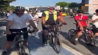 Bisikletliler tepkilerini böyle gösterdi