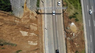 Bolu Dağı Tünelindeki son durum dron ile görüntülendi