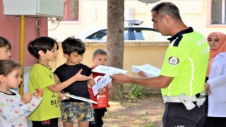 Burdurda yaz Kuran kurslarında trafik eğitimi