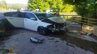 Bursada kaza yapan otomobil piknik yapan aileye çarptı: 1 ölü, 1 yaralı