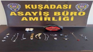 Çaldığı eşyalar ile birlikte yakalandı