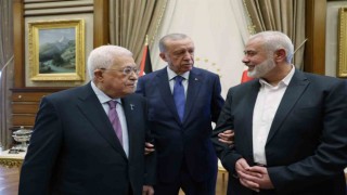Cumhurbaşkanı Erdoğan, Filistin Devlet Başkanı Abbas ve Haniye ile görüştü
