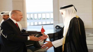 Erdoğan'a Katar'da resmi karşılama