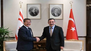 Cumhurbaşkanı Yardımcısı Yılmaz, KKTC Başbakanı Üstel ile görüştü
