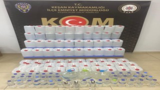 Edirnede 387 litre sahte alkol ele geçirildi