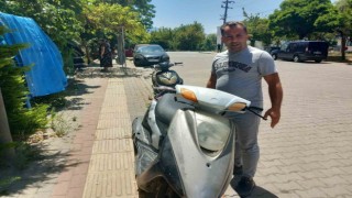 Fabrika önünden çalınan motosiklet bulundu