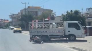 Gazipaşada meydana gelen kazada motosiklet sürücüsü yaralandı