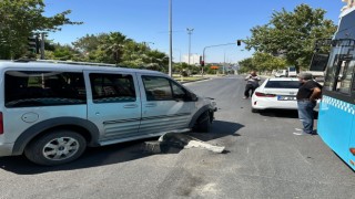 Hafif ticari araç ile otomobil çarpıştı: 1 yaralı