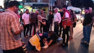 Hafif ticari aracın çarptığı bisikletli ağır yaralandı