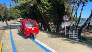 Hamsilos ve Aklimana motosikletli temizlik ekibi