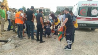 İnşaatın 1. katından düşen işçi yaralandı