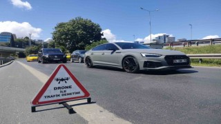 İstanbulda dron destekli trafik denetimi: Kemer takmayan sürücülere ceza yağdı