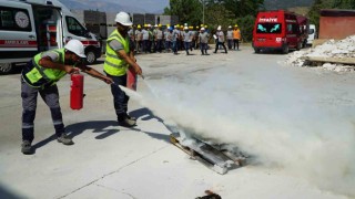 İtfaiyeden yangınlara karşı müdahale eğitimi