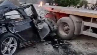 İzmirde 1 kişinin öldüğü feci kaza güvenlik kamerasında