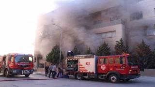 İzmirde tekstil atölyesinde korkutan yangın