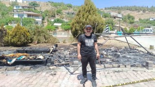 Kahramanmaraşta bir esnafın önce iş yeri yağmalandı, sonra çadırı yakıldı