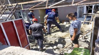 Kahramanmaraşta inşaatta göçük: 1 ölü,2 yaralı