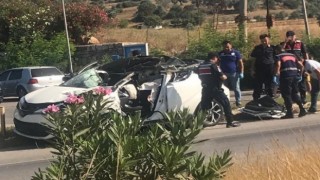 Kamyona çarpan otomobil sürücüsü hayatını kaybetti