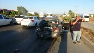 Kara yolu savaş alanına döndü, kaza güvenlik kameralarına yansıdı