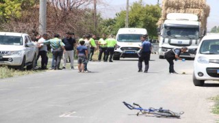 Karamanda otobüsün çarptığı bisikletli çocuk ağır yaralandı