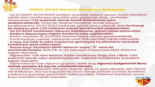 Kayserispor, kombine bilet fiyatlarını belirledi