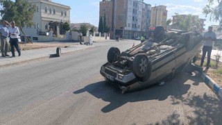 Kontrolden çıkan otomobil takla attı :1 yaralı