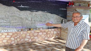 Köy muhtarı, Amasyanın siluetini evinin duvarına yaptırdı