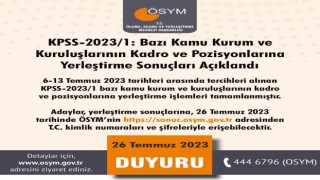 KPSS tercih sonuçları açıklandı