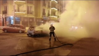 LPGli otomobil alev alev yandı
