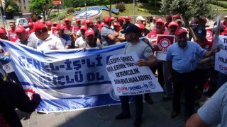 Maltepe Belediyesi işçileri iş bırakma eylemi yaptı