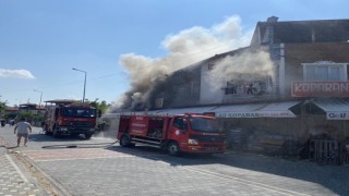 Markette çıkan yangın maddi hasara neden oldu