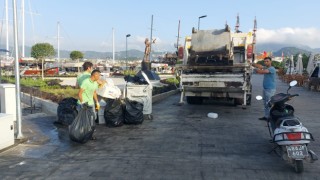 Marmariste bayram tatili boyunca 3 bin 192 ton atık toplandı