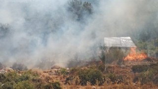 Mersin Bozyazıda orman yangını büyümeden söndürüldü