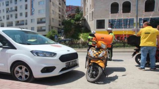 Motosikletiyle kaza yapan sürücü yaralandı