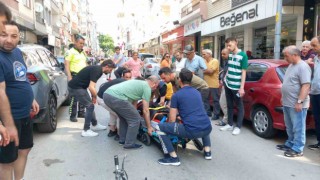 Motosikletli gençler genç kıza böyle çarptı