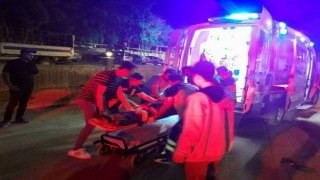 Motosikletten düşen genç hastanelik oldu