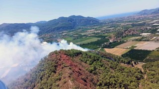 Ortaca orman yangınına havadan karadan müdahale devam ediyor