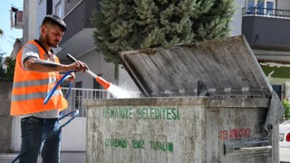 Osmaniye Belediyesi, Çöp Konteynerlerini Dezenfekte Ediyor