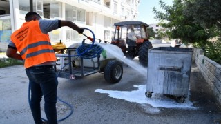 Osmaniyede çöp konteynerleri dezenfekte ediliyor