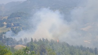 Osmaniyede orman yangınına havadan da müdahale ediliyor