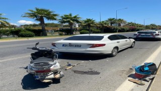 Otomobil ile motosiklet çarpıştı: 1 yaralı