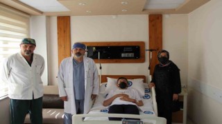 Bir anne oğluna yeniden hayat verdi