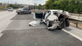 Pendikte yarışan otomobilin çarptığı araç sürücüsü hayatını kaybetti