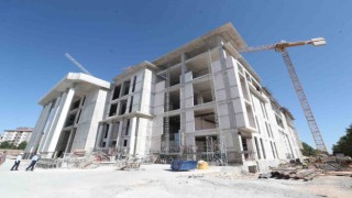 Şahinbey Millet Kütüphanesi hızla yükseliyor