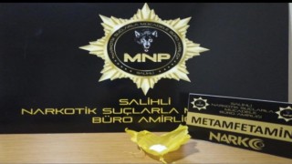Salihlide şüpheli araçtan metamfetamin çıktı