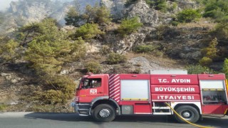 Sökedeki yangında itfaiye ekipleri alevlerle mücadele etti