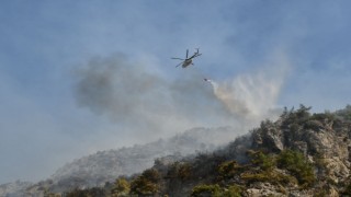 Sökedeki yangını söndürme çalışmaları devam ediyor