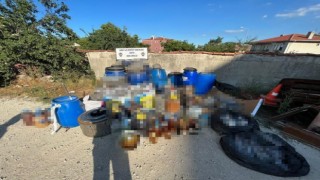 Tekirdağda 455 litre kaçak içki ele geçirildi